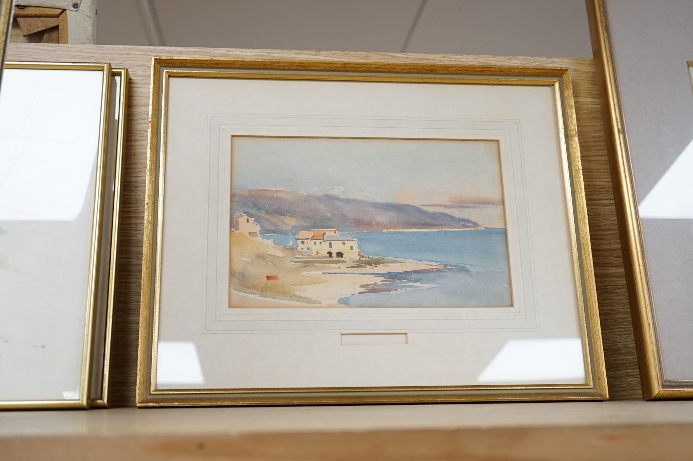 William Alister Macdonald (1861-1948), two watercolours, ' View from Richmond Hill' and 'Continental beach scene', one signed and dated 1902, 22 x 16cm and 16 x 25cm